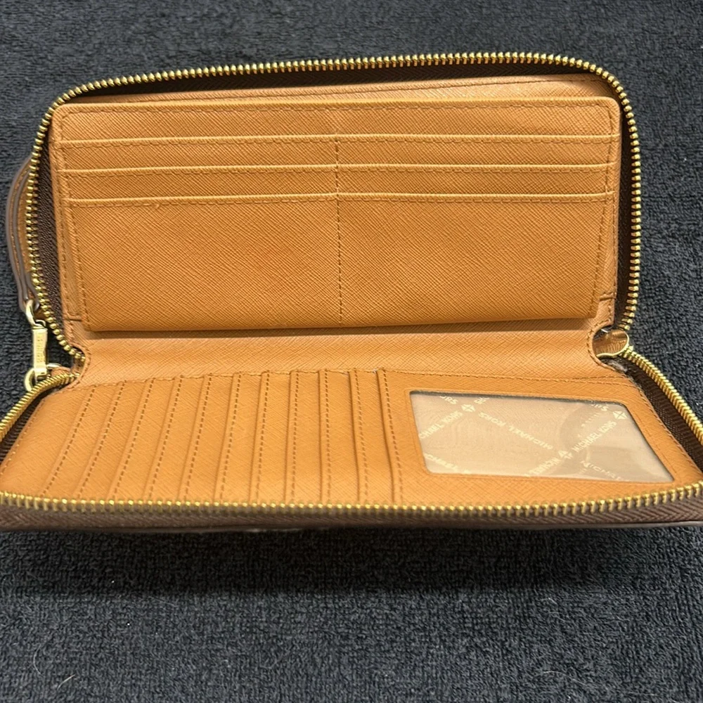 Michael Kors Brown Logo Wristlet - Picture 5 of 8